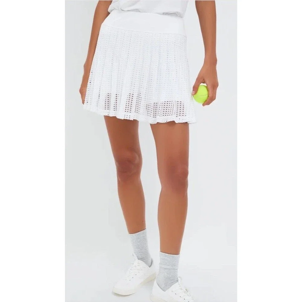 Tuckernuck White Cane Williams Tennis Skirt Eyelet Athletic XL Pickleball Golf